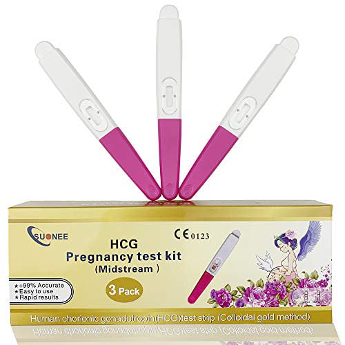 3 Pack Suonee HCG Pregnancy Test Kit Strips 3 Test Midstream Early Detection Pregnancy Tests High Sensitivity & Over 99% Accurate.